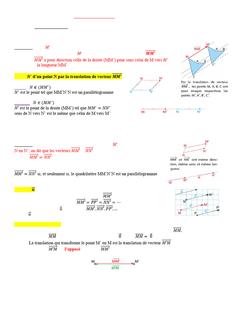 Notions fondamentales sur les vecteurs | PDF | Euclide | Algèbre