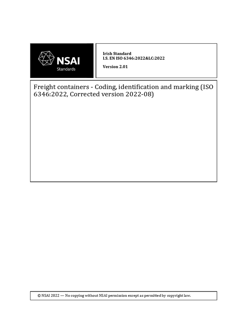 Freight Containers - Coding, Identification and Marking ترميز | PDF ...