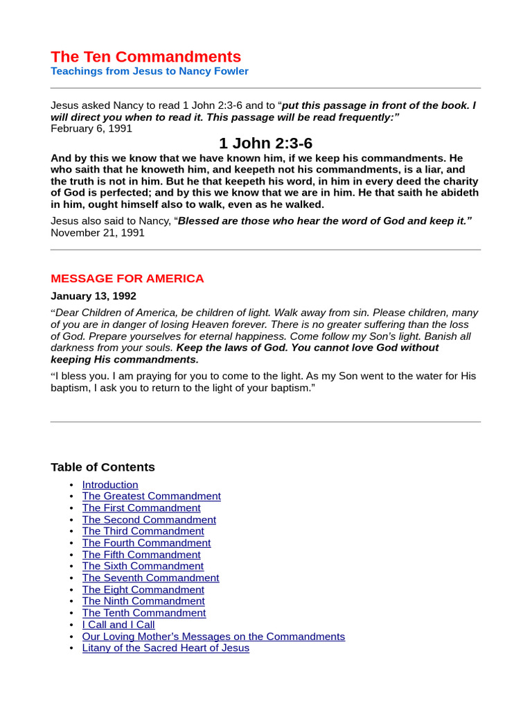 Teachings on the Ten Commandments | PDF | Ten Commandments | Religious ...