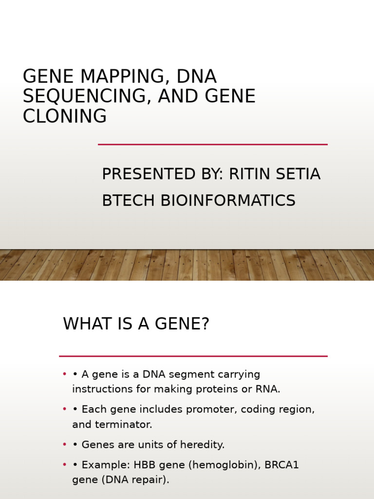 Gene Mapping and Sequencing Overview | PDF | Dna Sequencing | Molecular ...
