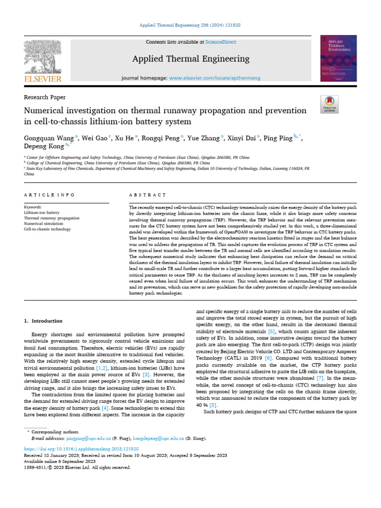 Thermal Runaway in Lithium-Ion Batteries | PDF | Heat Transfer | Convection
