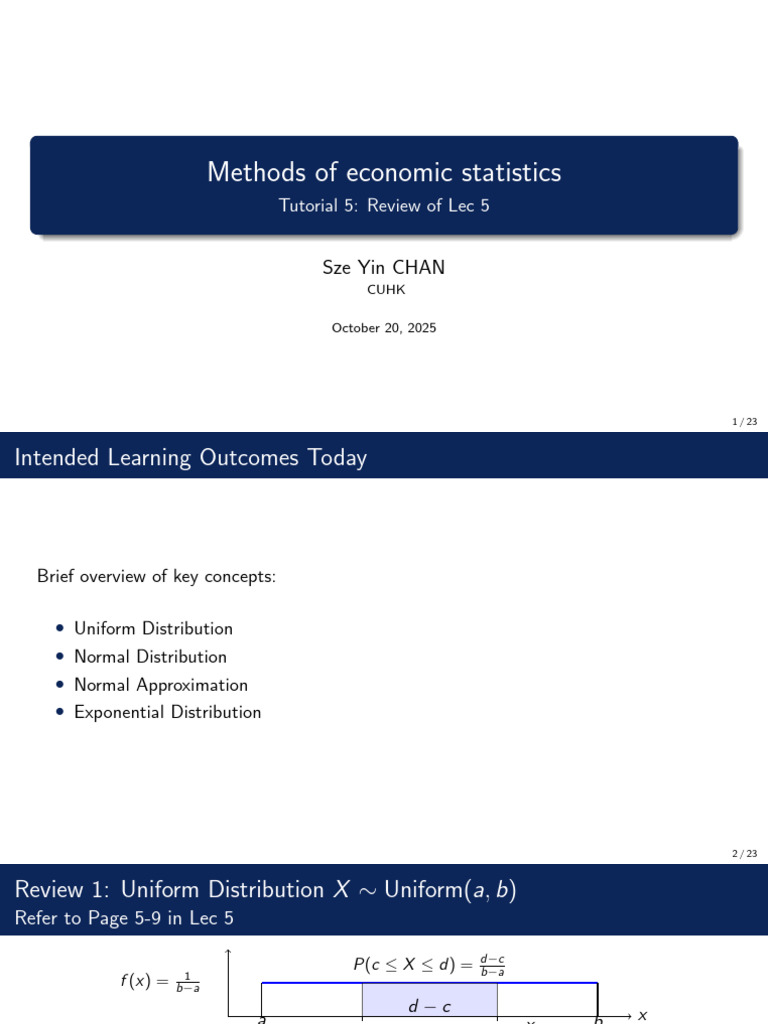 Economic Statistics: Distributions Overview | PDF | Normal Distribution ...