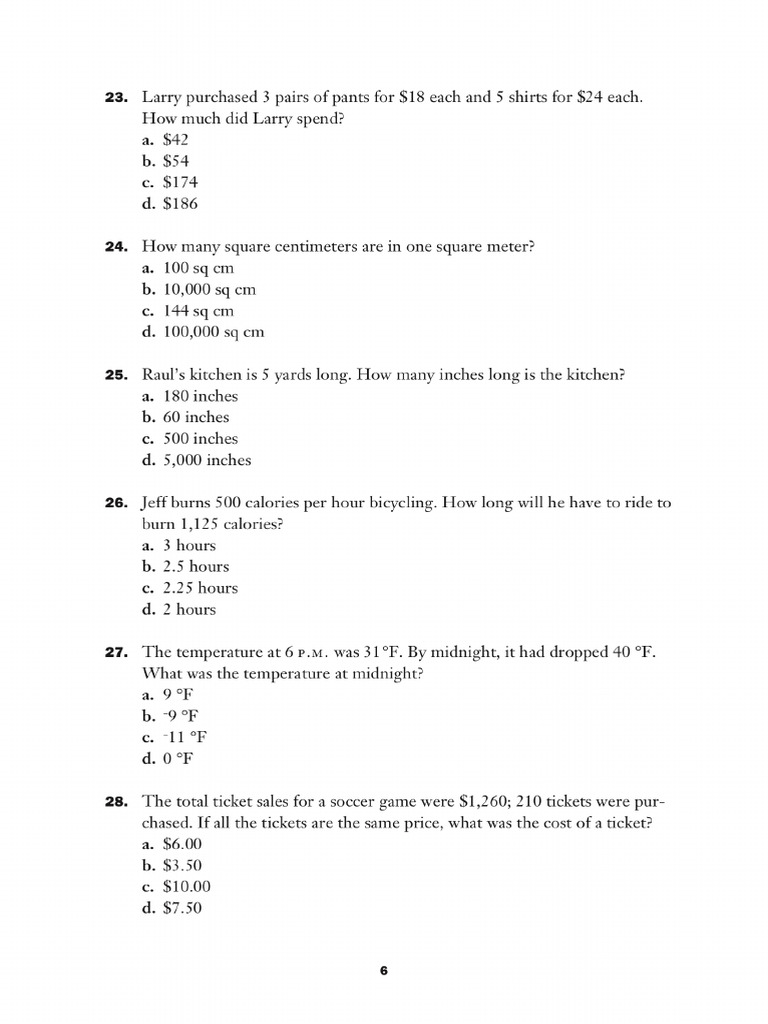 Math Test5 | PDF