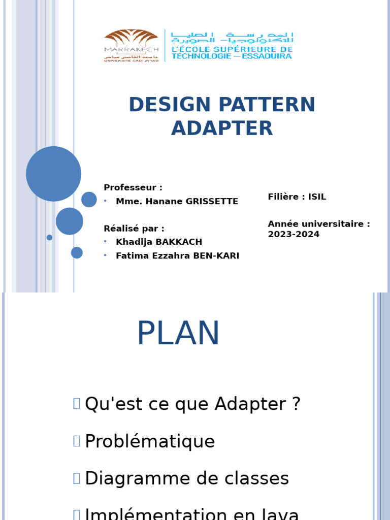 Comprendre le Design Pattern Adapter | PDF