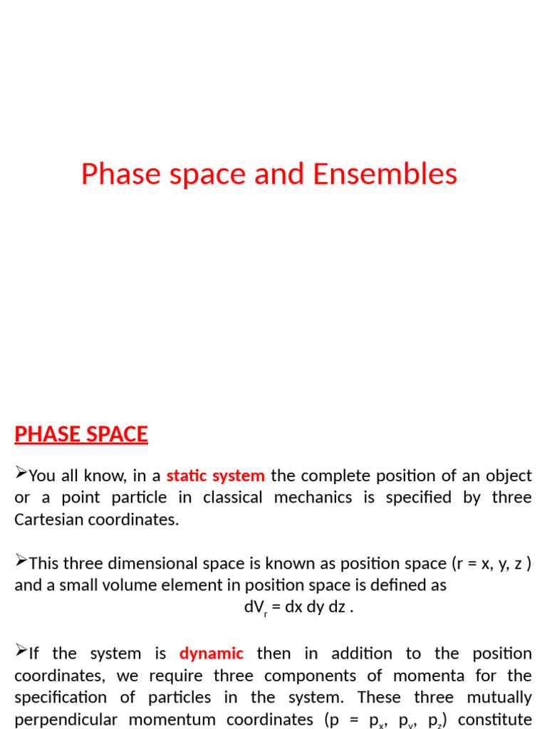 Understanding Phase Space and Ensembles | PDF | Ellipse | Momentum