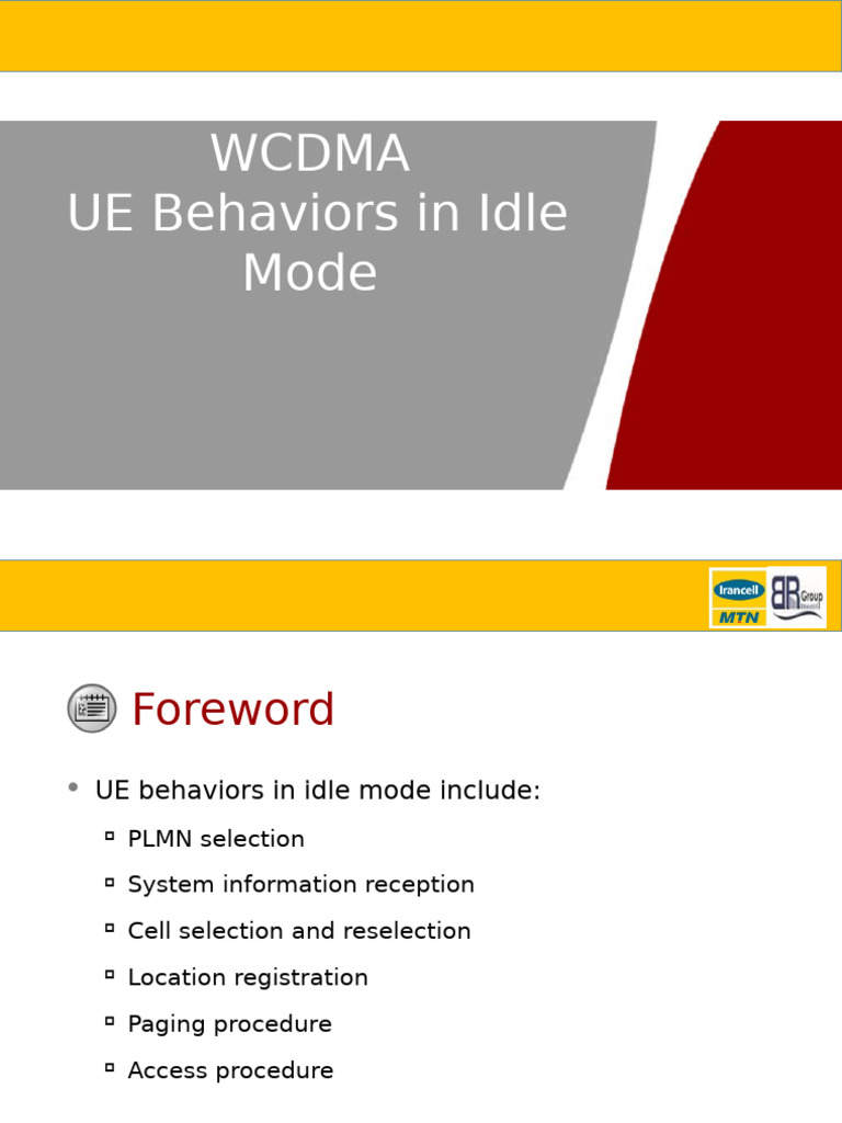4 UE Behaviors in Idle Mode-V1.1 | PDF | Telecommunications | Mobile ...