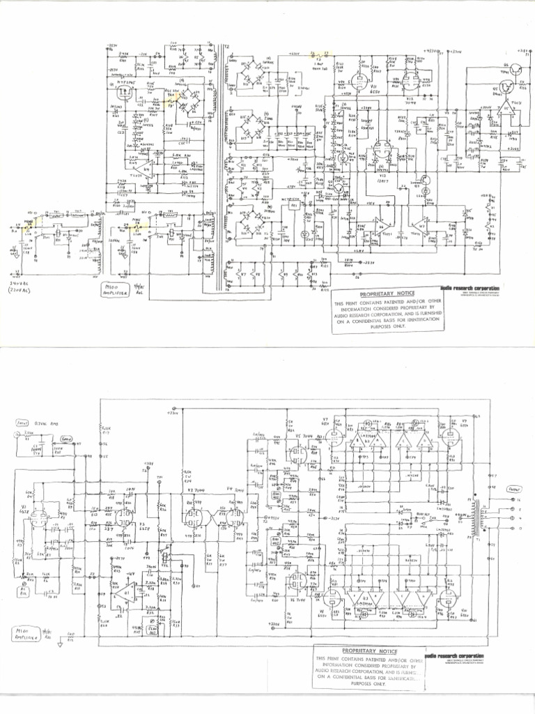 Audio-Research m100 SCH Part List | PDF