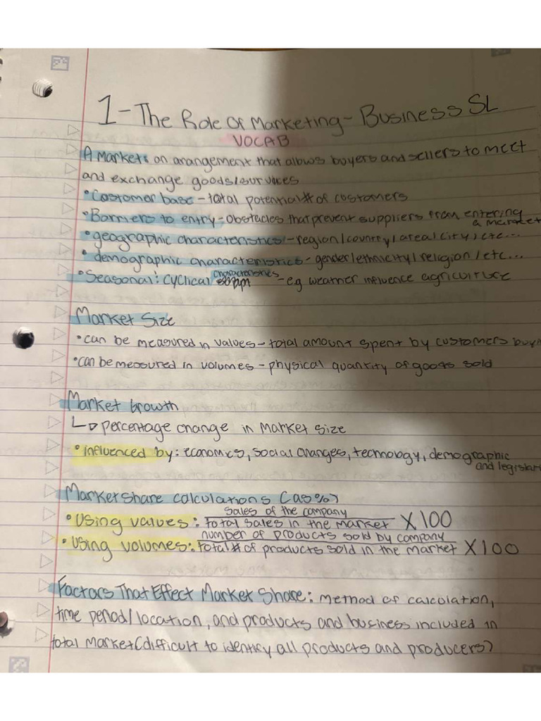 Business Marketing Notes | PDF