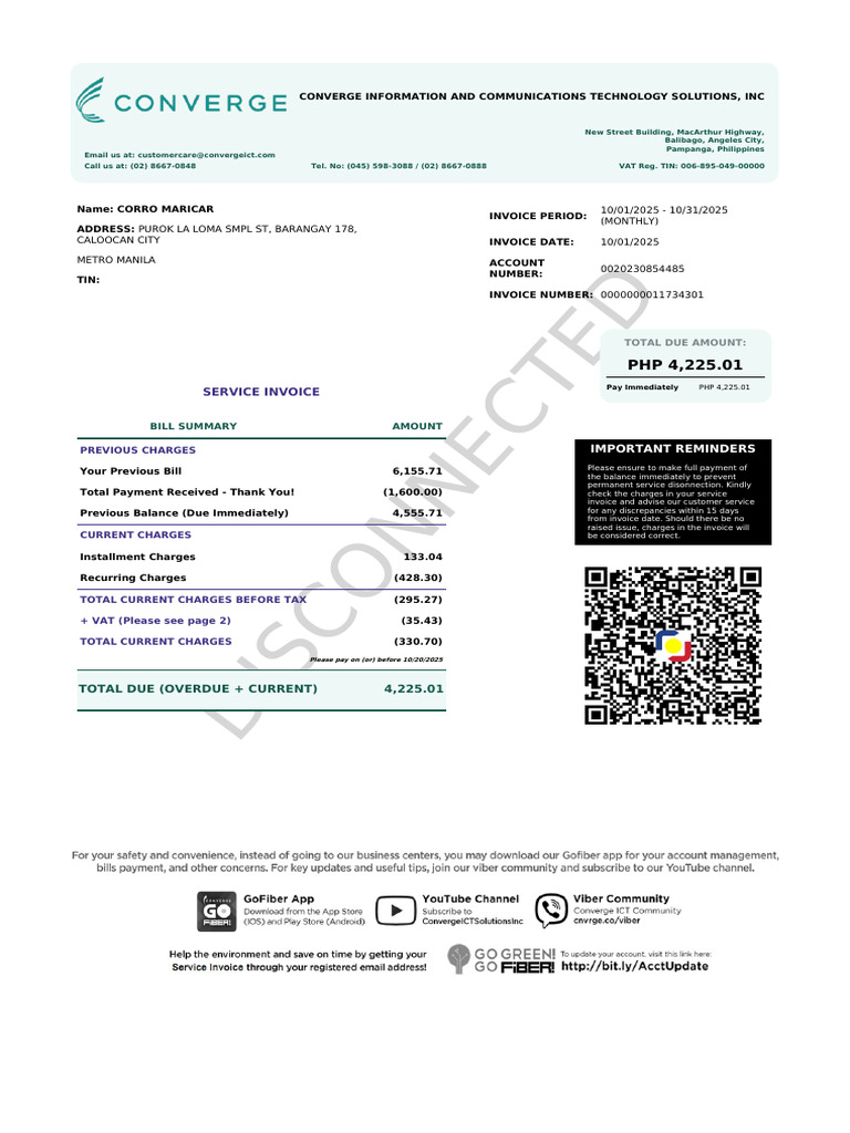 EC TE D: Service Invoice | PDF | Invoice | Receipt
