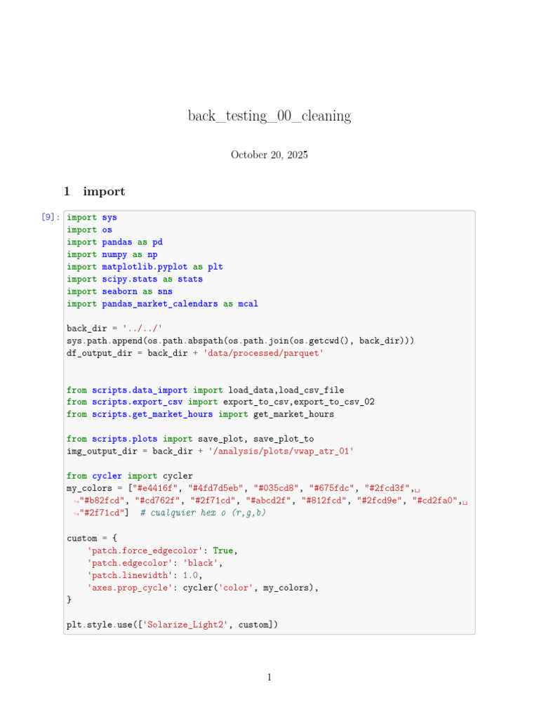 Backtesting Data Cleaning Process | PDF | Computer Programming