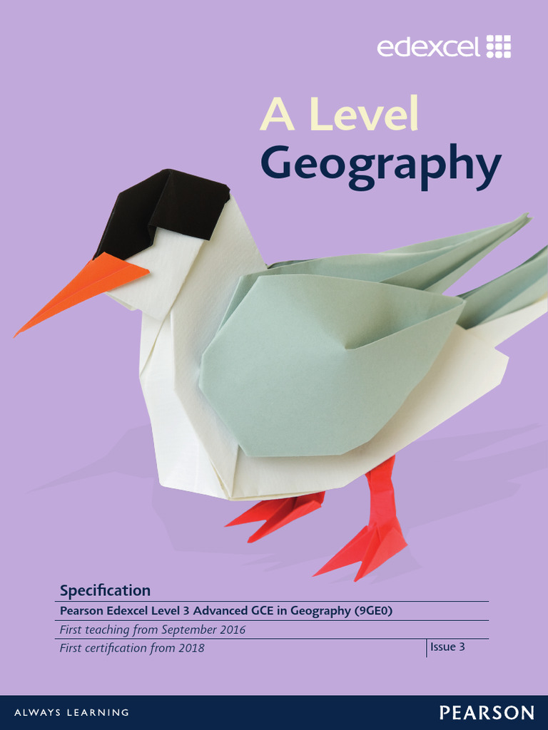 Edexcel A Level Geography Specification Update | PDF | Glacier | Plate ...