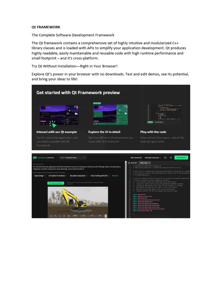 Qt Framework: Cross-Platform C++ Development | PDF