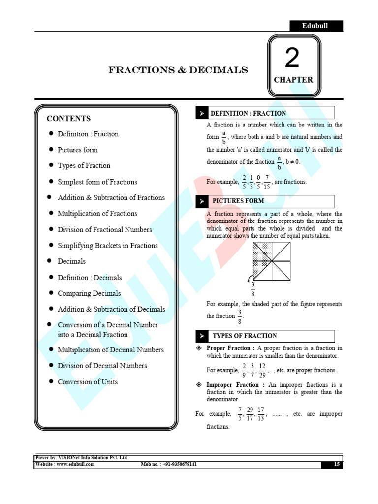Understanding Fractions and Decimals | PDF | Number Theory | Elementary ...