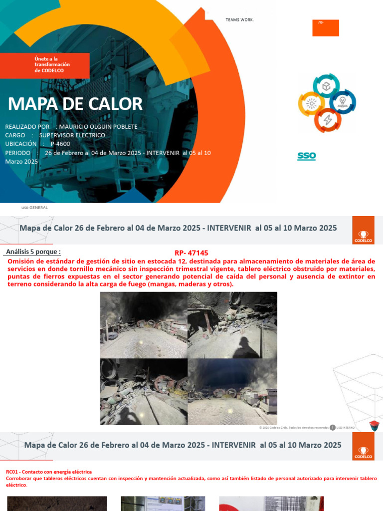 Mapa de Calor: Riesgos en Codelco 2025 | PDF