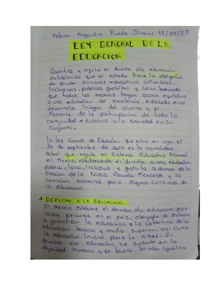 Ley General de Educacion | PDF