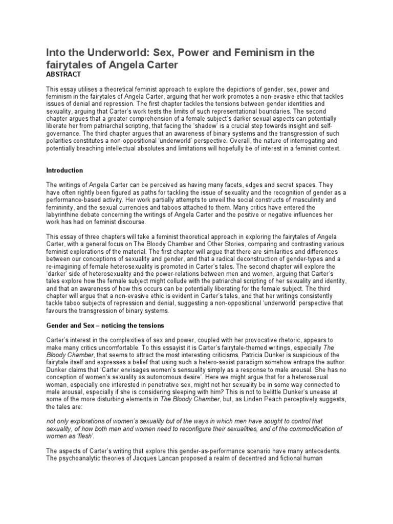 Ma thesis gothic gender feminism angela picture