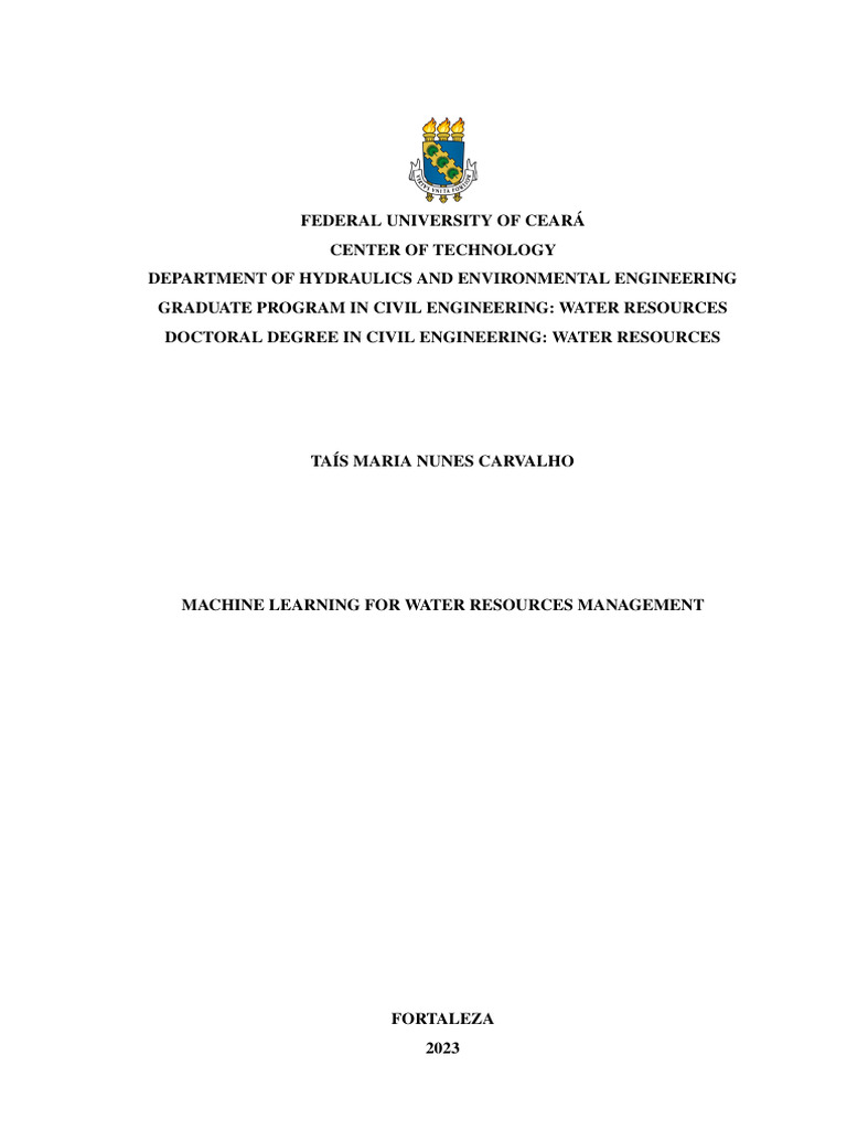 Machine Learning in Water Management | PDF | Regression Analysis ...