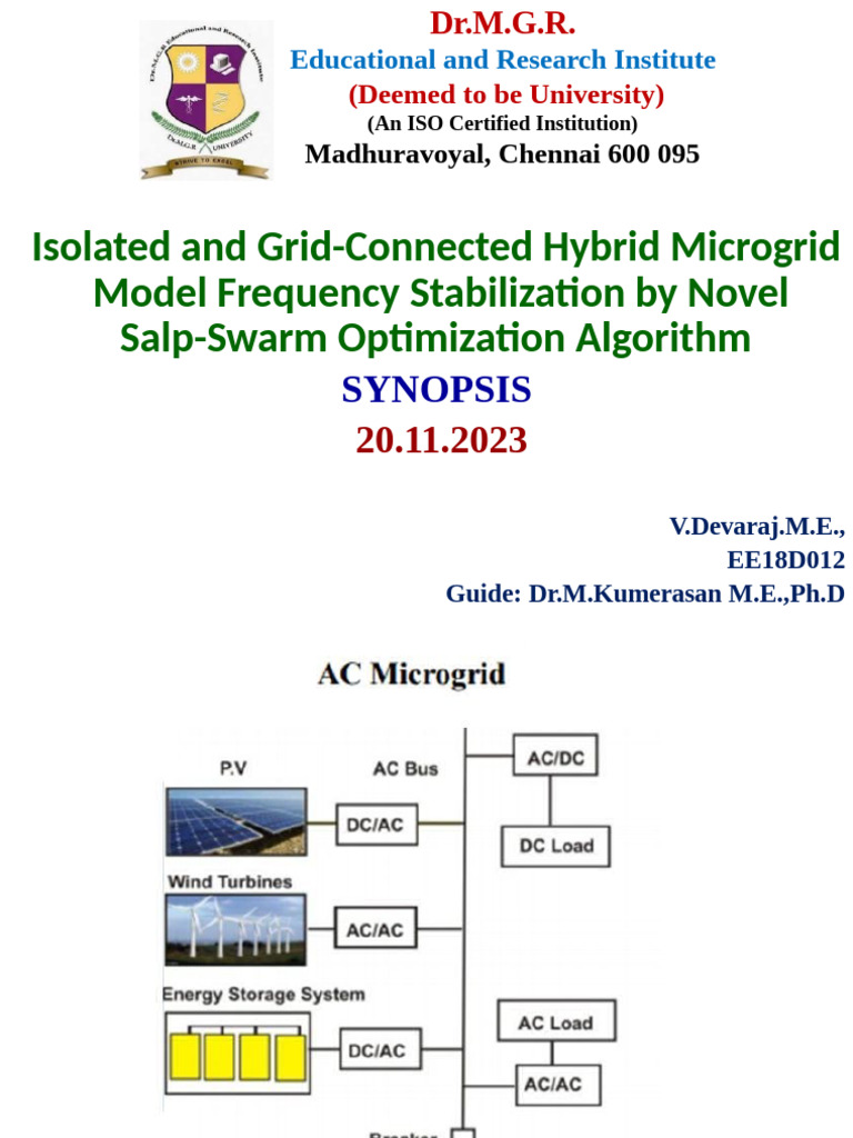 Hybrid Microgrid Frequency Control Optimization | PDF | Photovoltaics ...