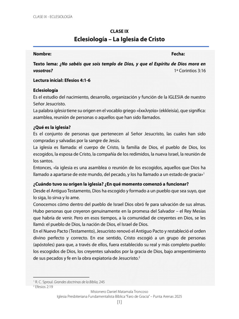 Eclesiología: La Iglesia de Cristo | PDF | Iglesia cristiana | Cristo ...