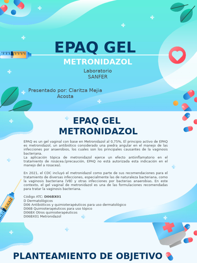EPAQ Gel: Tratamiento Vaginal Eficaz | PDF | Medicina CLINICA ...