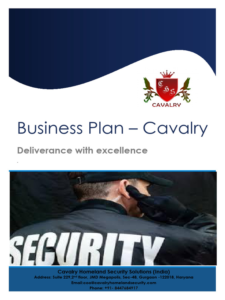 Business Plan for Cavalry Security Solutions | PDF | Economies | Business