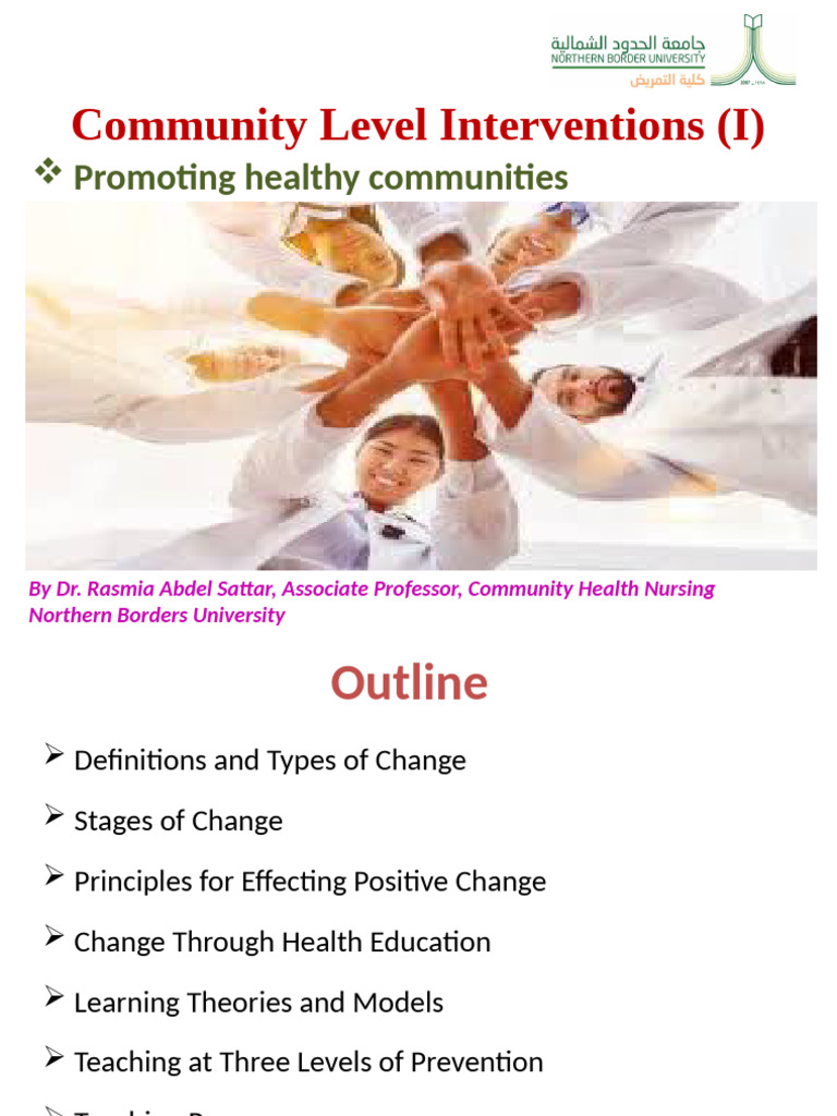 Community Health Change Strategies | PDF | Behaviorism | Learning