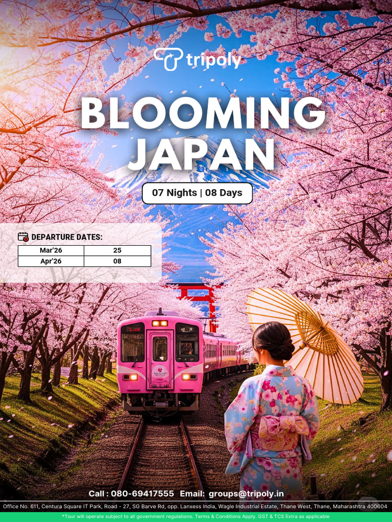 8-Day Cherry Blossom Tour in Japan | PDF | Travel Visa | Tokyo