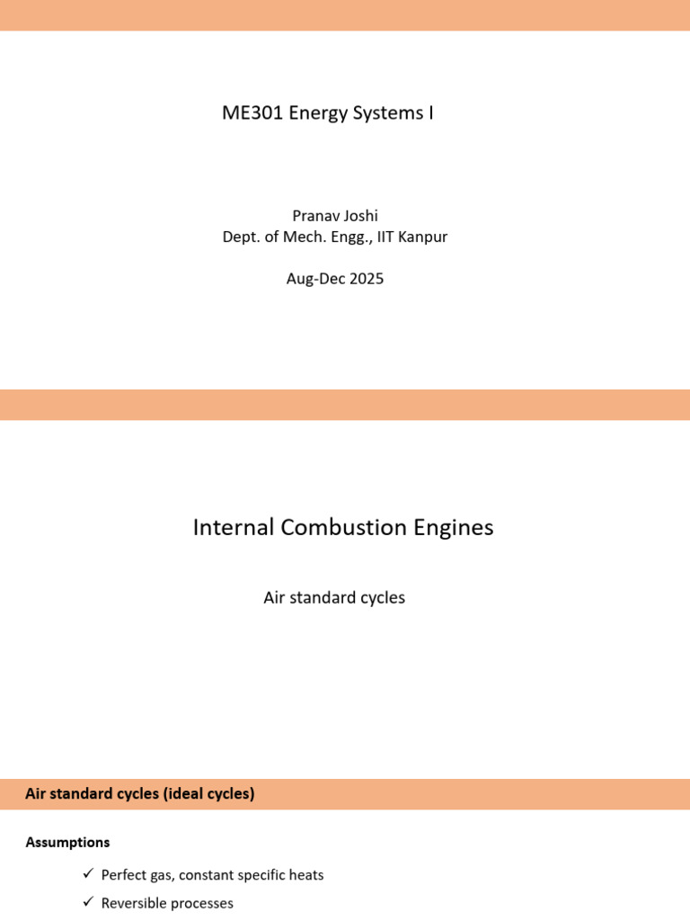 IC Engines Air Standard Cycles - 95c4d47b 133e 410f Bf00 8eafe337f3dd | PDF