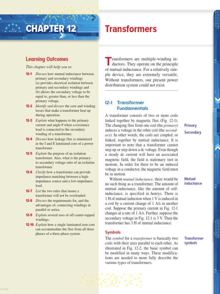 CH12 Transformers - Electricity Principles and Application - 9th ...