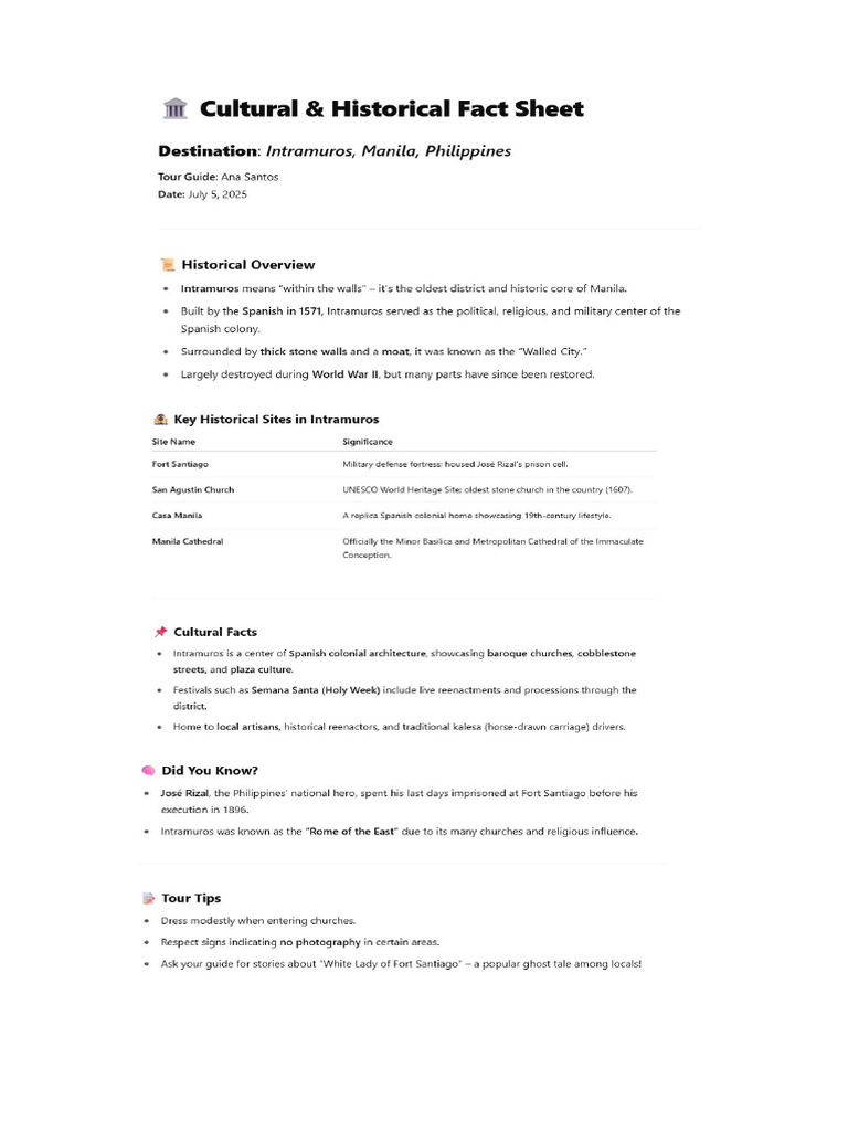 Historical Fact Sheets | PDF