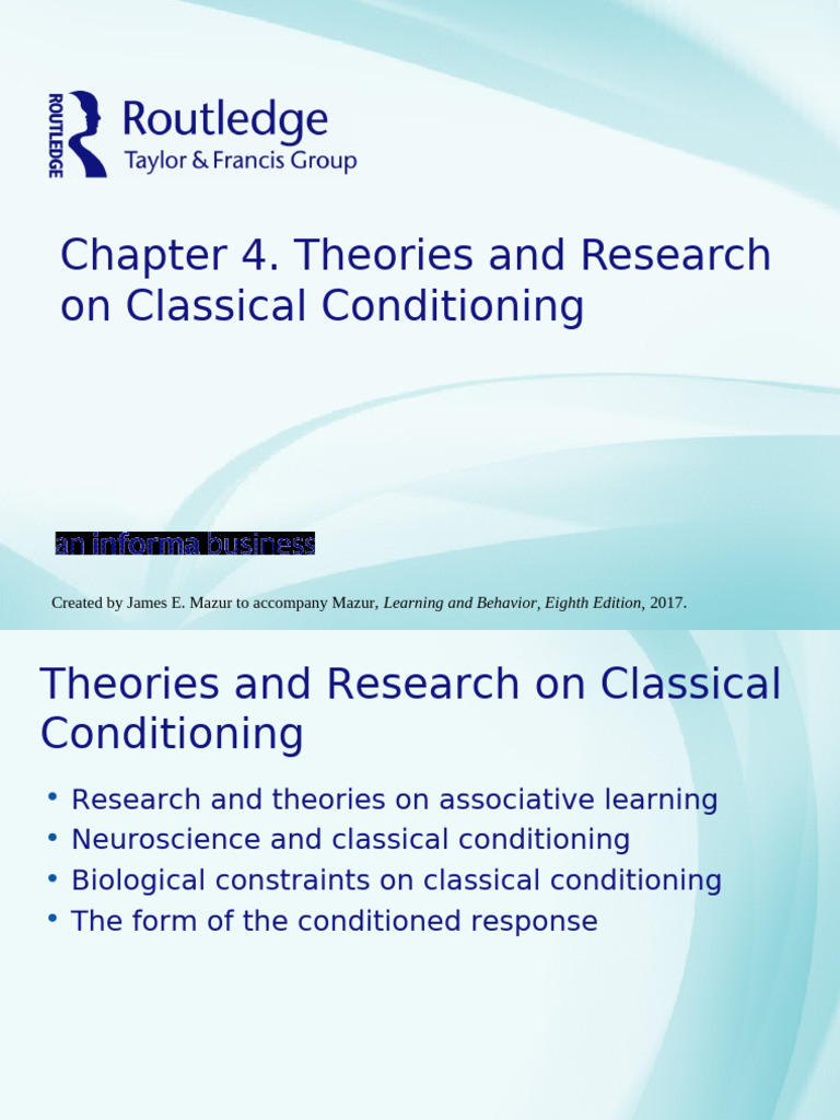 Chapter 4 | PDF | Classical Conditioning | Psychological Theories