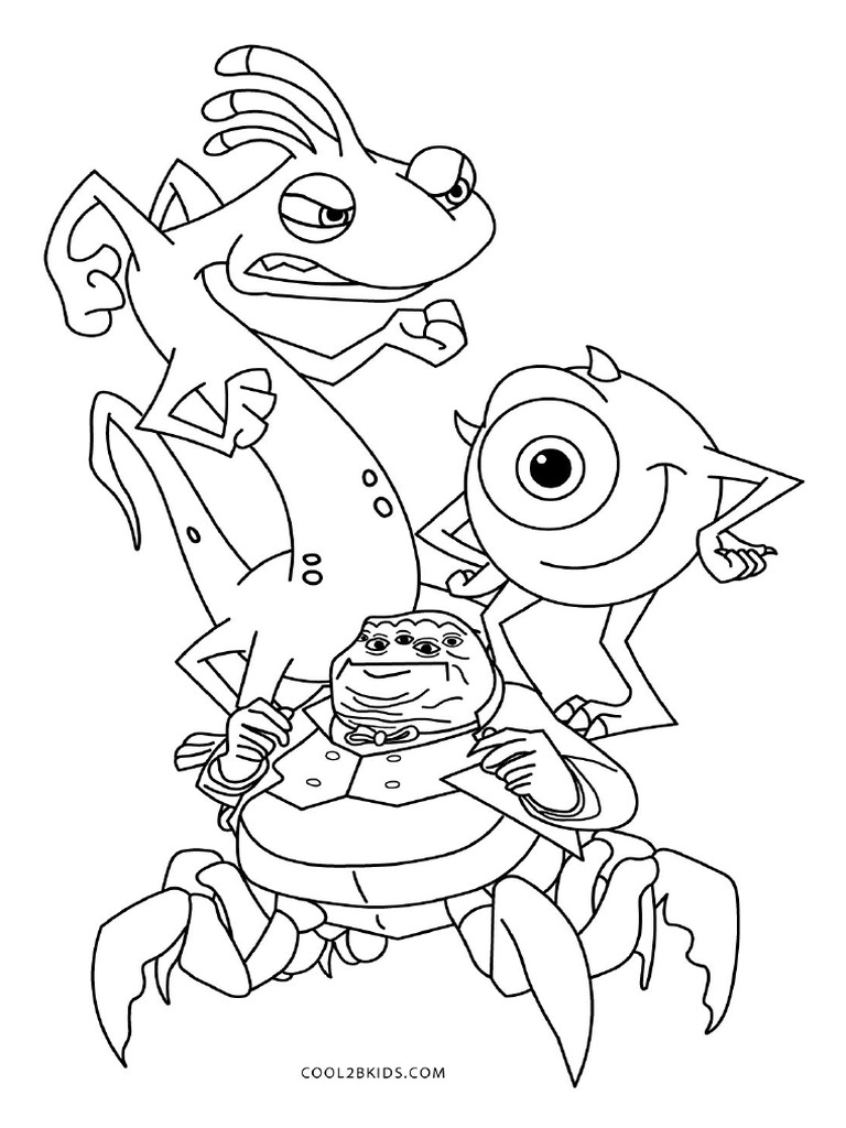 Hojas para Colorear de Monsters Inc | PDF