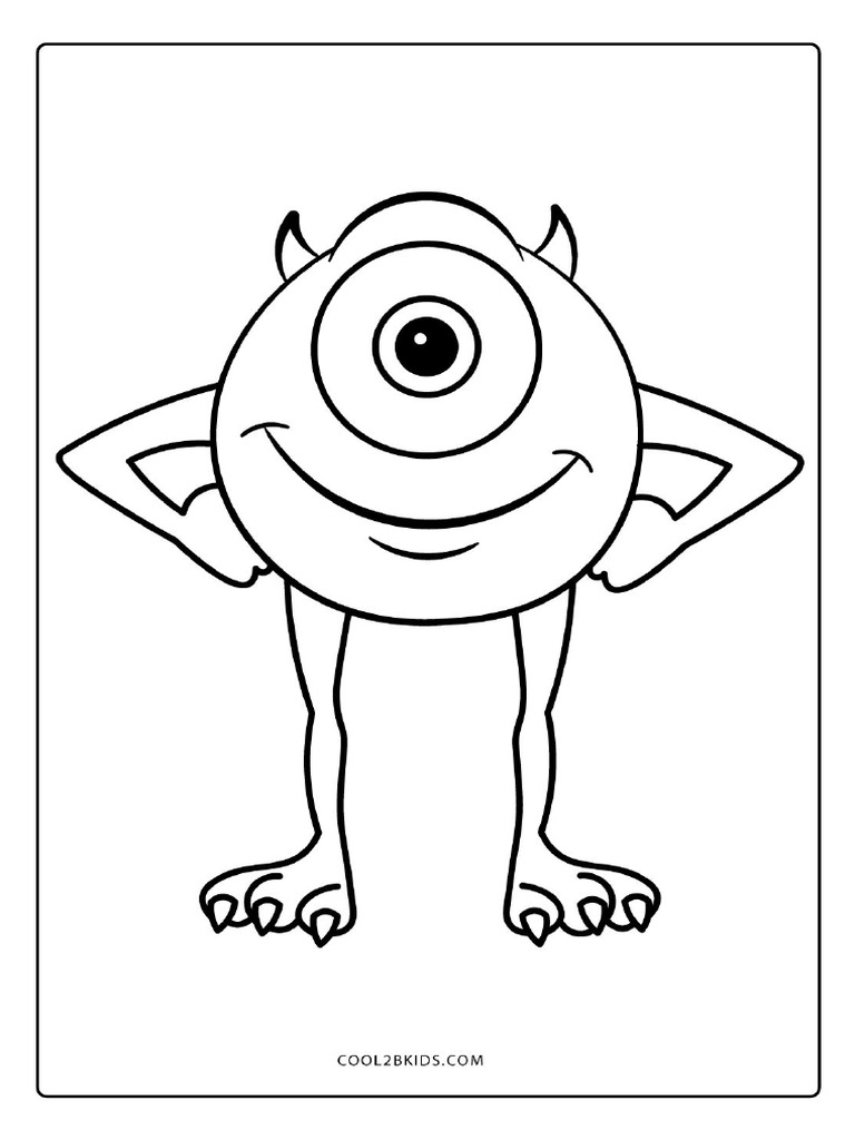 Paginas para Colorear de Monsters Inc para Ninos | PDF