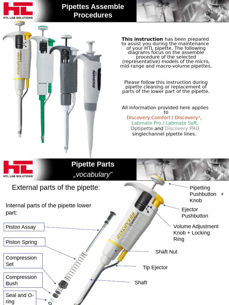 Pipette Maintenance and Assembly Guide | PDF | Volume | Laboratory ...