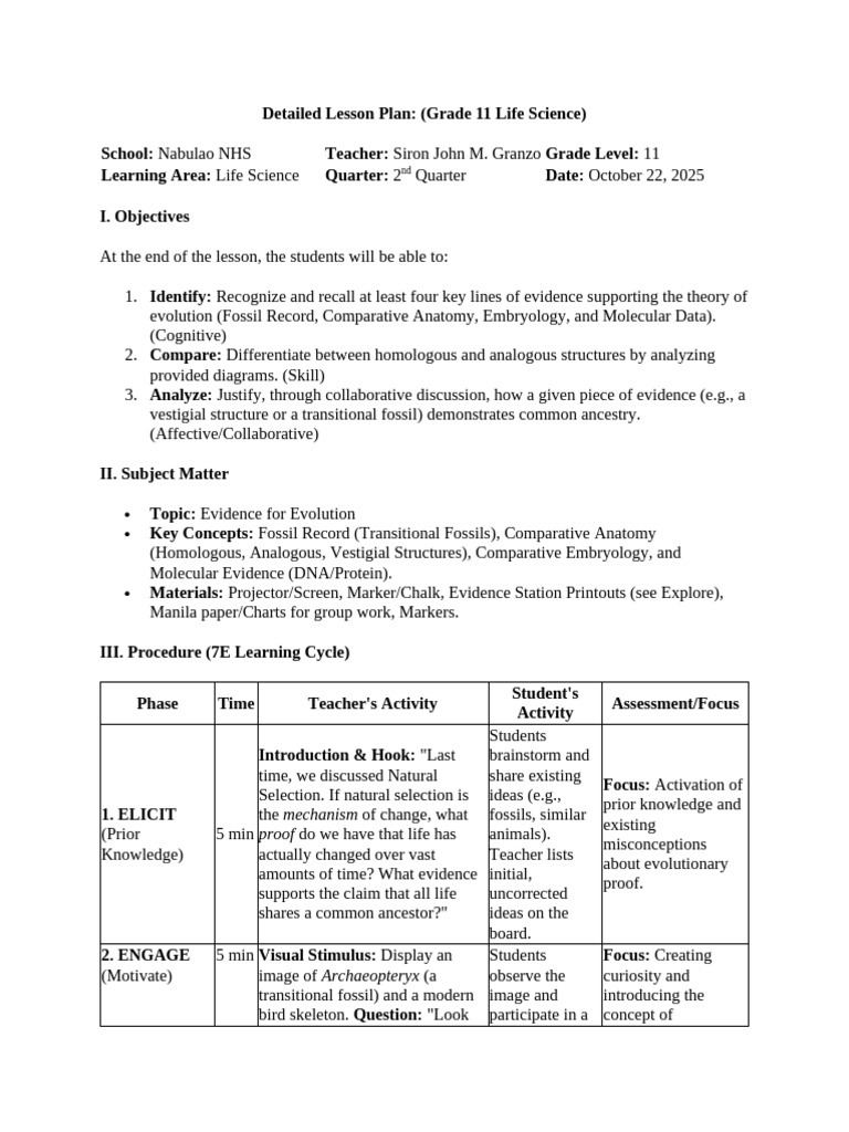 Demo Teaching Lesson Plan Life Sciene Week 7 | PDF | Marsupials ...