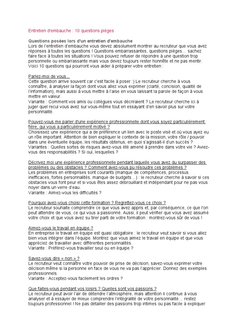 Exemple Compte Rendu D Entretien D Embauche Recruteur Pdf