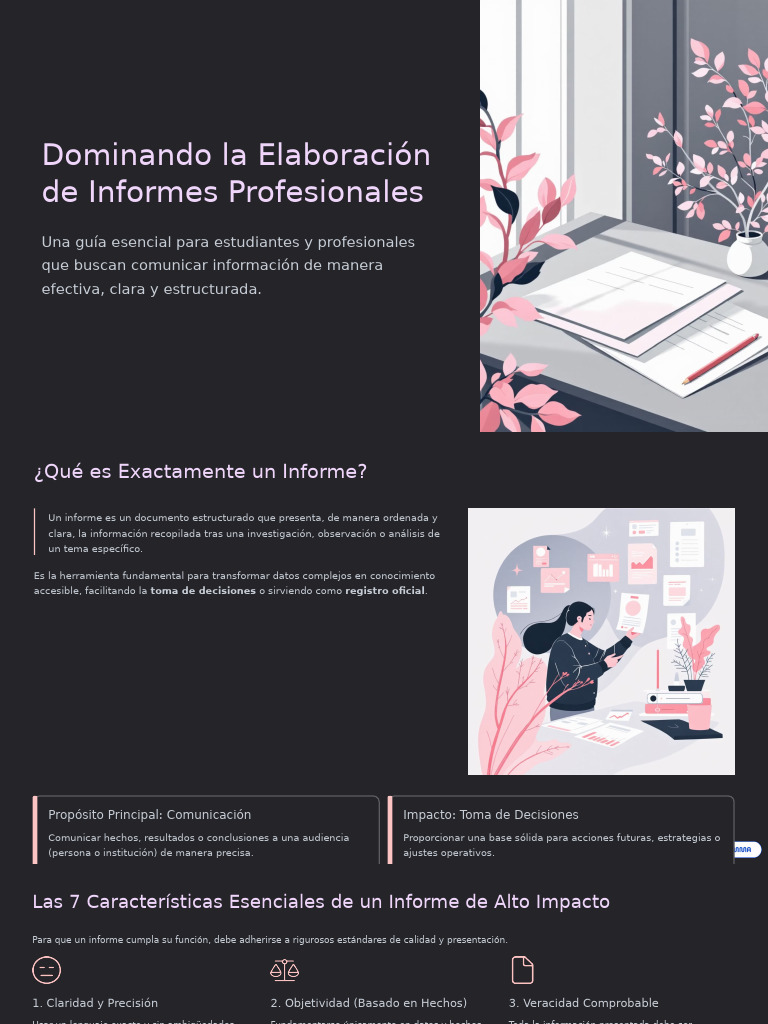 Guía para Elaborar Informes Efectivos | PDF | Datos | Toma de decisiones
