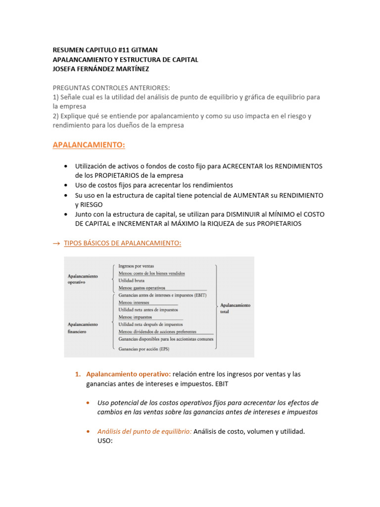 Apalancamiento y Estructura de Capital | PDF | Apalancamiento (Finanzas ...