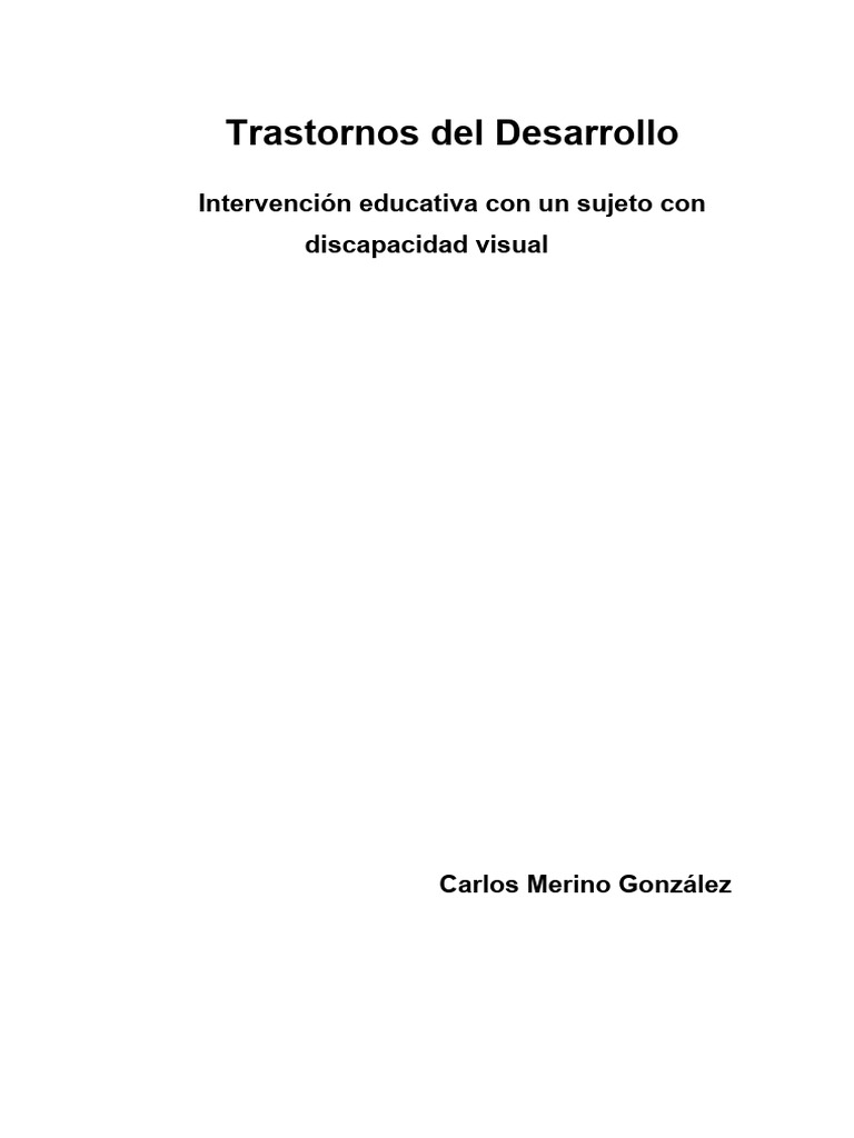 Intervención Educativa en Discapacidad Visual | PDF | Invalidez | Salón ...