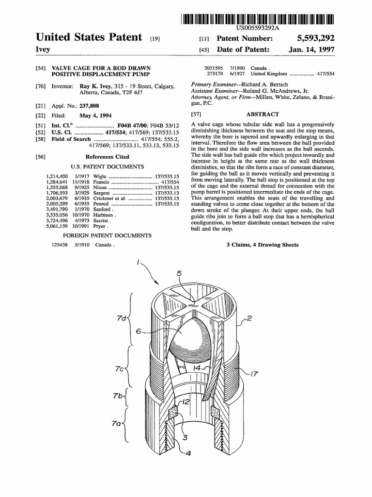 US Patent 5593292 | PDF