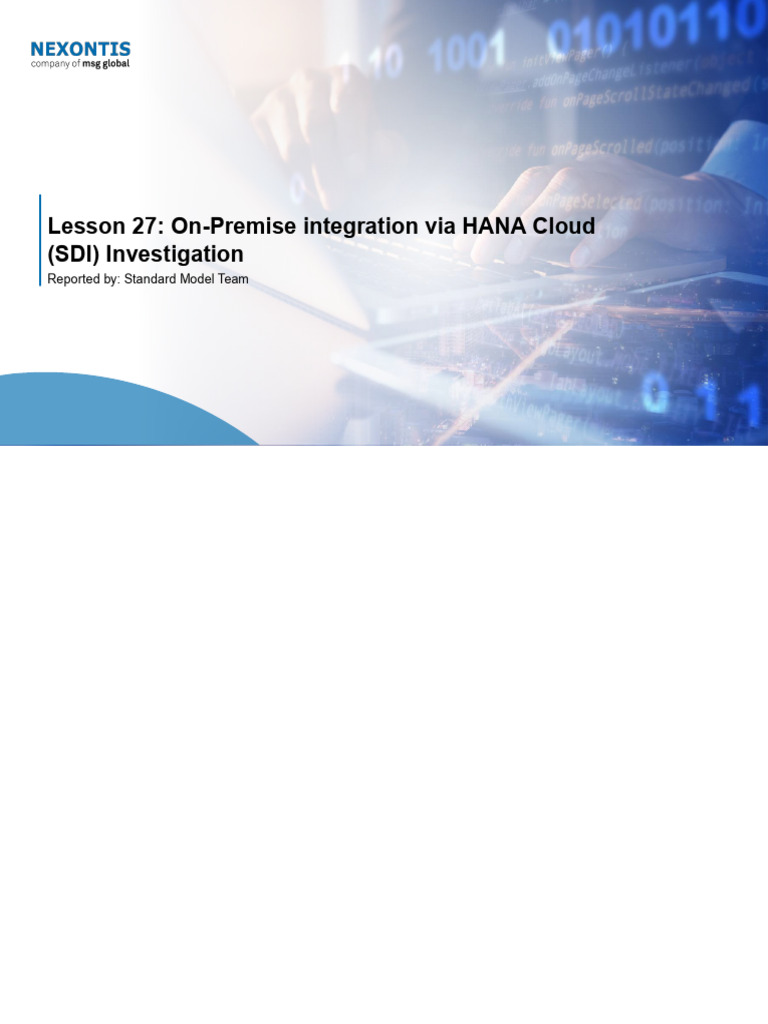 HANA Cloud On-Premise Integration Guide | PDF | Databases | Cloud Computing