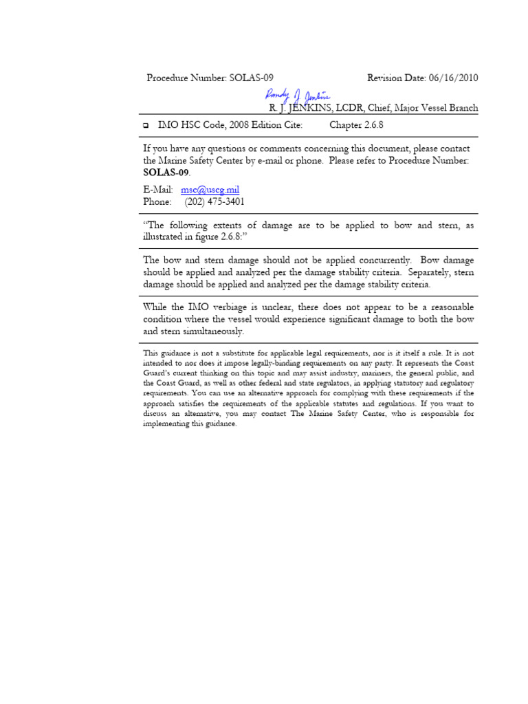 SOLAS-09.2010.06.16.Extent of Damage Applied To High-Speed Craft Code ...