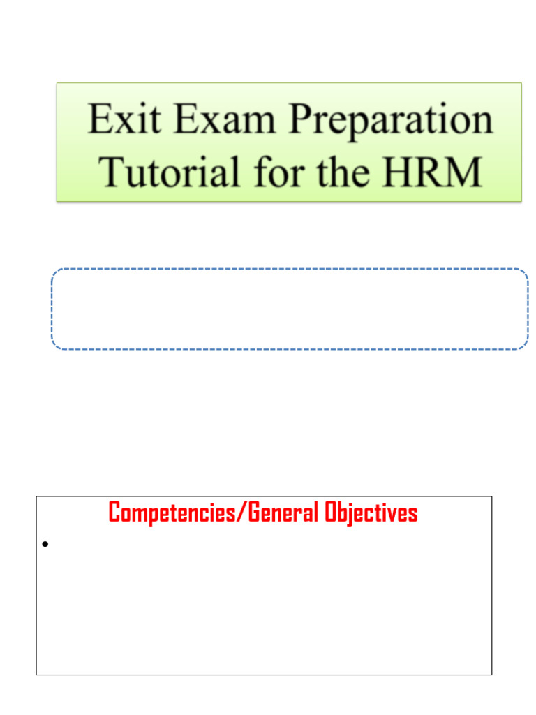 HRM Exit Exam Prep Guide 2023 | PDF | Performance Appraisal | Recruitment
