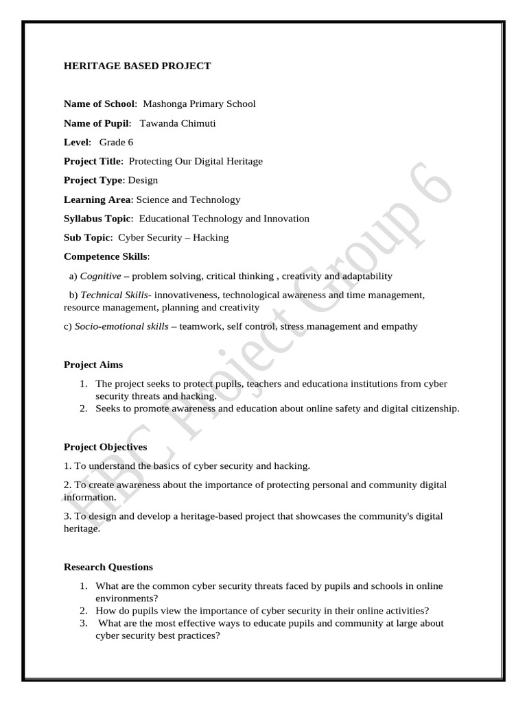 Heritage Based Project GRP 6 | PDF | Computer Security | Security