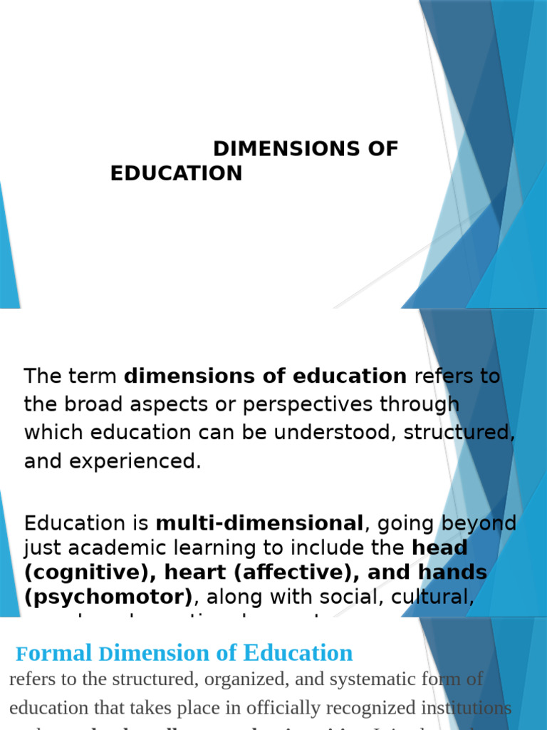 Dimensions of Education Explained | PDF | Learning | Knowledge