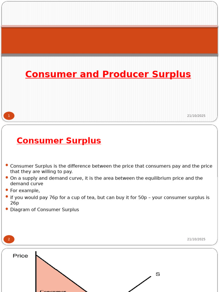 Consumer And Producer Surplus Pdf Economic Surplus Demand