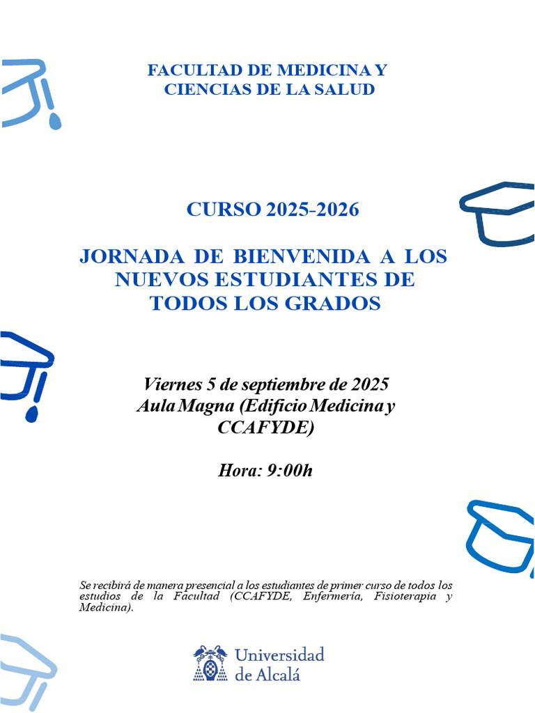 Bienvenida a Nuevos Estudiantes UAH 2025 | PDF | Cuidado de la salud