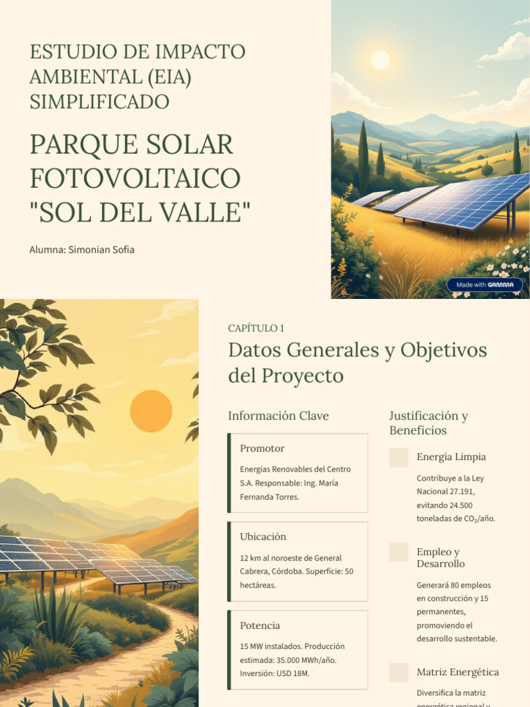 Estudio de Impacto Ambiental Parque Solar | PDF | Evaluación de impacto ...