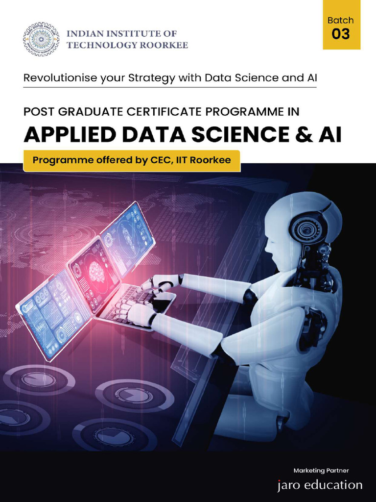 IITR ADS&AI B3 Brochure | PDF | Artificial Intelligence | Intelligence ...