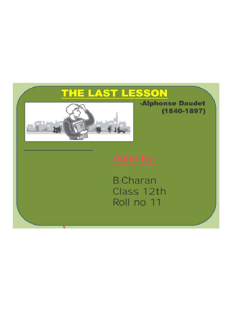 Last Lesson | PDF